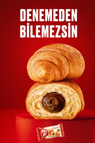 7 Days Kakaolu Kruvasan 60g (24’LÜ PAKET) – Çikolata Dolgulu Lezzet - 2
