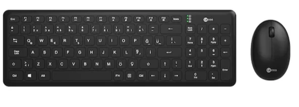 Lenovo lecoo KW204 Siyah Kablosuz Klavye Mouse Seti ürün görseli 1