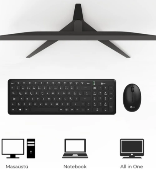Lenovo lecoo KW204 Siyah Kablosuz Klavye Mouse Seti - Resim 3