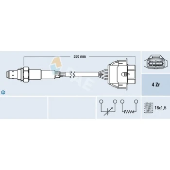 Chevrolet Oksıjen Sensoru Konum 1 (katalızator) Cruze Orlando - Fae 77342 ürün görseli