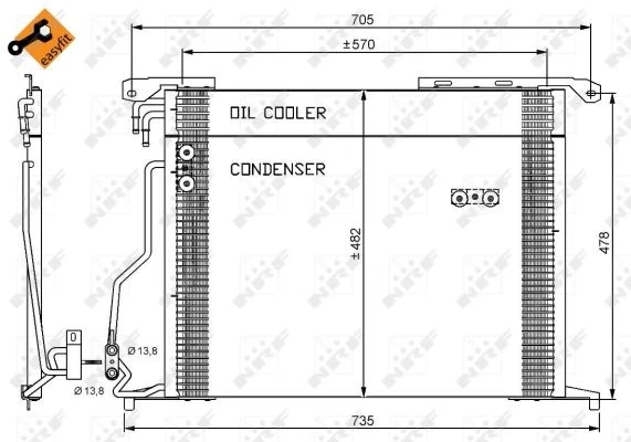 Mercedes Klima Radyatoru W220 98>05 C215 99>06 R230 03>12 - Nrf 35578 - Resim 1
