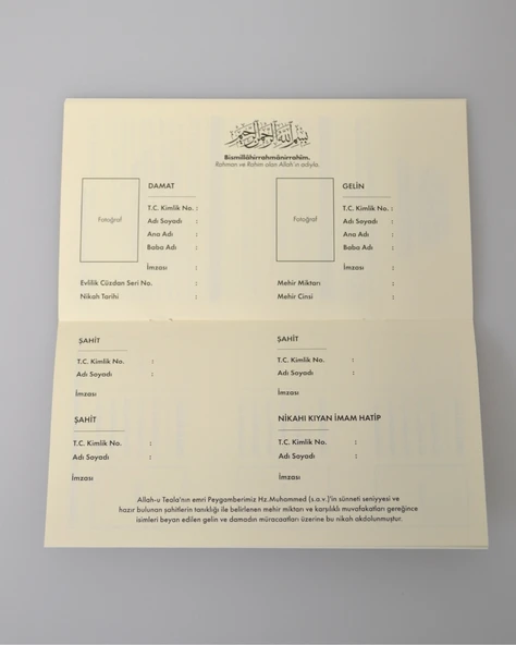 Dini Nikah Seti – Kurdeleli Özel Kutu | Dini Nikah Defteri, Kadife Yasin, Gelin Başörtüsü, Kristal Tesbih, Gül Suyu, Takke, Esans - Resim 8