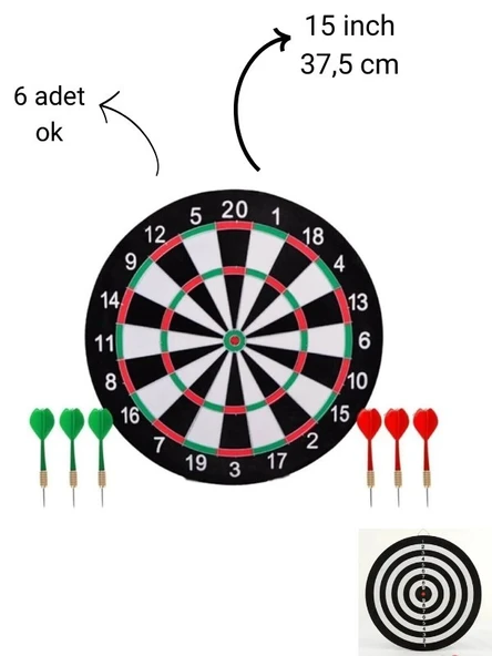 Dart 47 CM – Profesyonel ve Ev Kullanımı İçin Dart Seti - 2