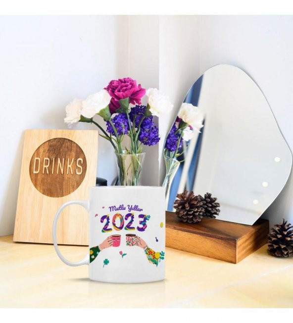 Kişiye Özel 2023 Temalı Fotoğraf Baskılı Porselen Kupa Bardak HC2030 - 2