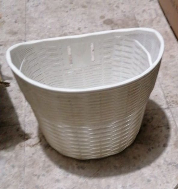 Bisiklet Sepeti Plastik Beyaz