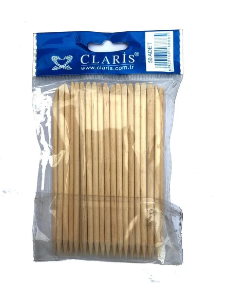 Claris Ahşap Et İtici 50 Adet - Portakal Çubuğu - 1