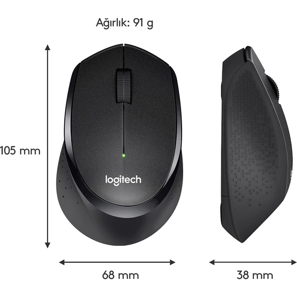 Logitech M330 SILENT KABLOSUZ SİYAH 910-004909 - Resim 7