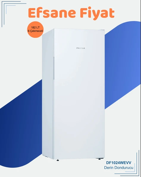Profilo DF1024WEVV 6 Çekmeceli Dikey Derin Dondurucu ürün görseli