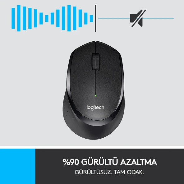 Logitech M330 SILENT KABLOSUZ SİYAH 910-004909 - Resim 2