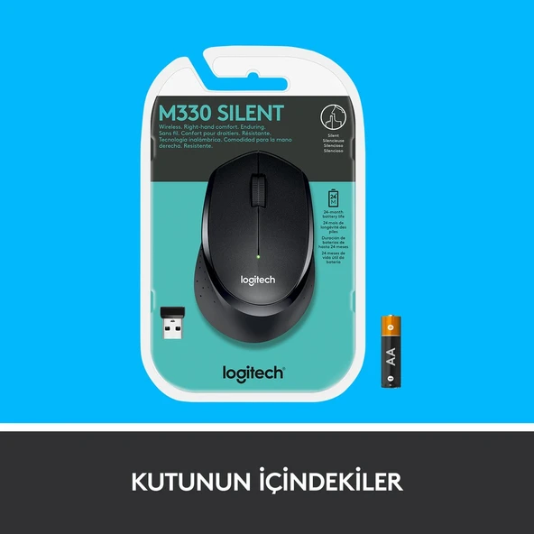 Logitech M330 SILENT KABLOSUZ SİYAH 910-004909 - Resim 6
