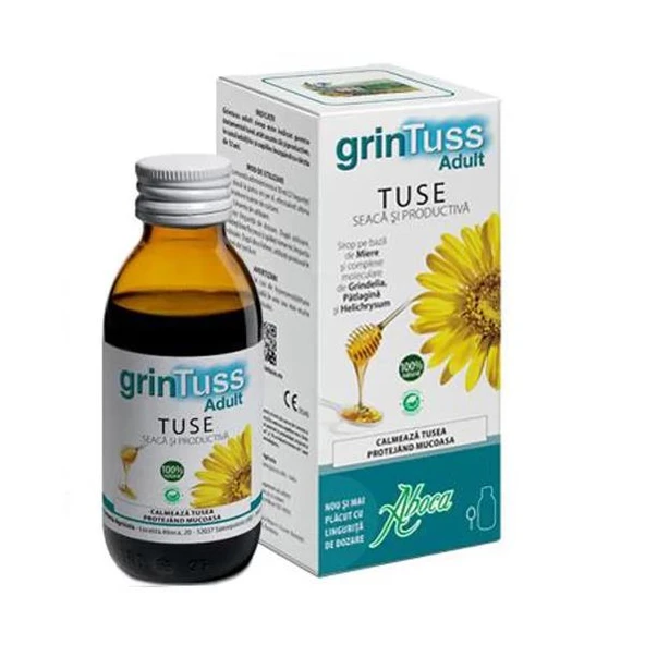 GrinTuss Yetişkin Öksürük Şurubu 128 Gr-SKT:03/2027 ürün görseli 1