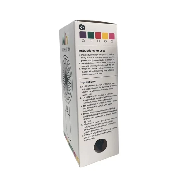 Kutulu Pilli Mini Fan - Resim 2