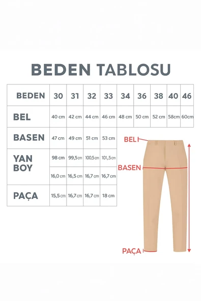 Plus Scorpion Erkek Pantolon – Şık & Rahat Kesim, Günlük ve Ofis Kullanımı - Resim 6