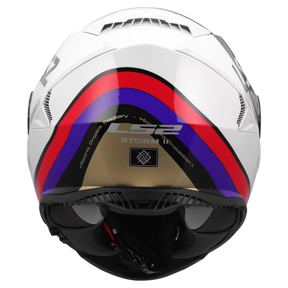 LS2 STORM 2 STARK BEYAZ-KIRMIZI-MAVİ-SARI KASK - Resim 4