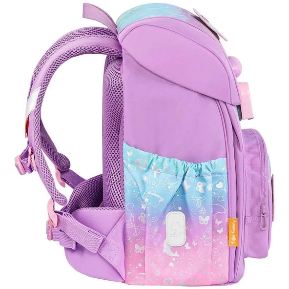 Işıklı Mor Renk Geçişli Okul Çantası - 4
