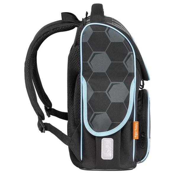 Top Desenli Siyah Okul Çantası - 4