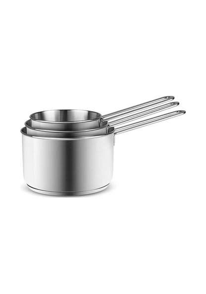 Karaca Fiorino İndüksiyon Tabanlı Çelik 3 Parça Mini Sütlük/Sosluk Set - Resim 3