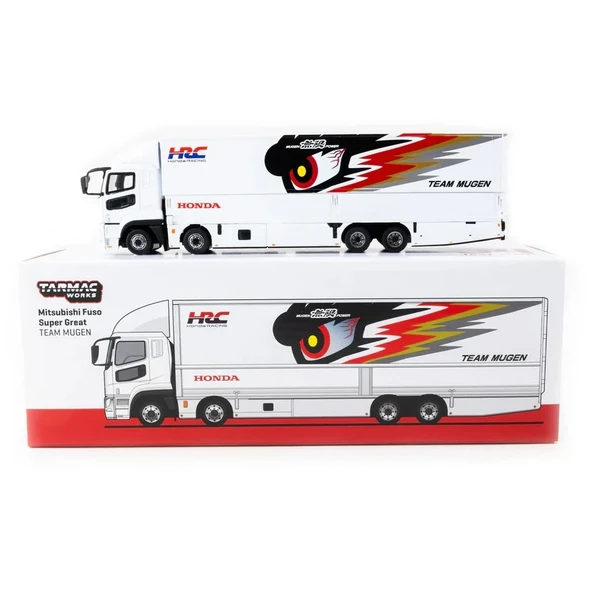 Tarmac Works 1/64 Mitsubishi Fuso Super Great TEAM MUGEN - Resim 3