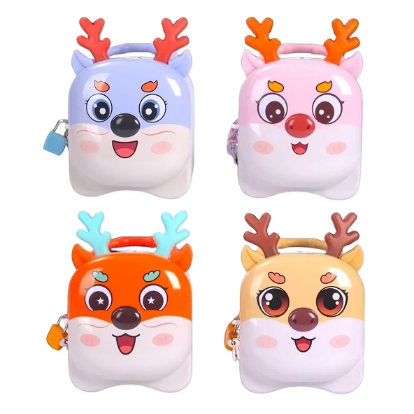 Kilitli Metal  Geyik Kumbara - Resim 2