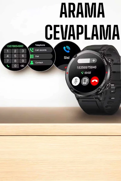 Akıllı Saat Yeni Nesil Bluetooth Bağlantılı Uyku ve Sağlık Takibi NFC ve GPS - Resim 2