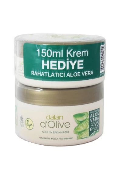 D'Olive Günlük Bakım Rahatlatıcı Aloe Vera Kremi 250 ml + 150 ml Hediye