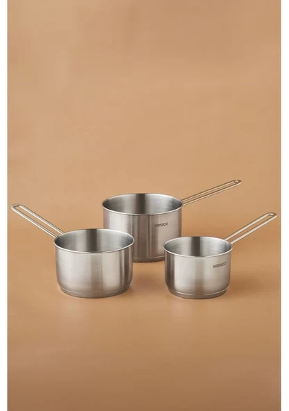 Karaca Fiorino İndüksiyon Tabanlı Çelik 3 Parça Mini Sütlük/Sosluk Set ürün görseli