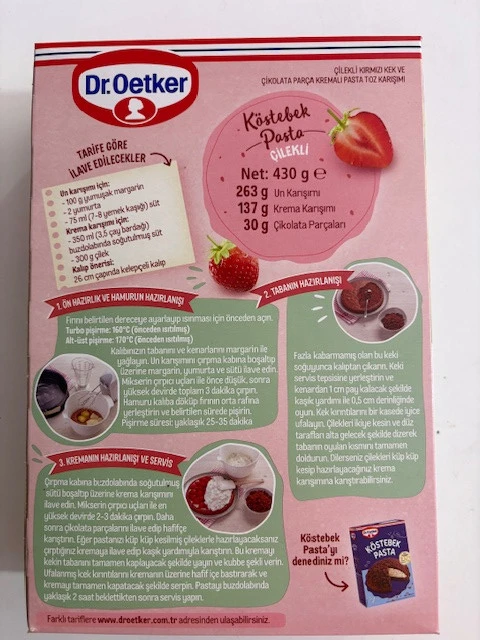 dr oetker köstebek pasta 430 gr - Resim 2