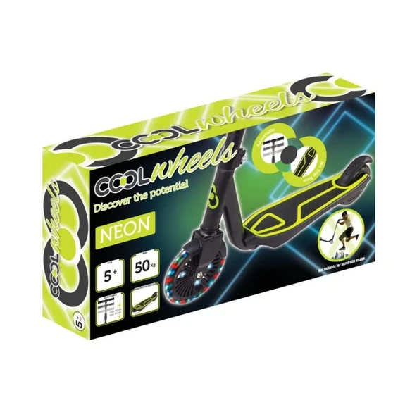 Cool Wheels Işıklı Scooter Yeşil - Resim 3