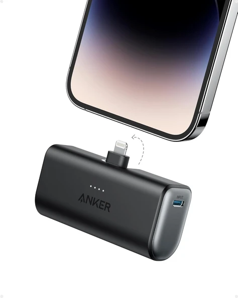 Anker Nano Powerbank (22.5W, Dahili USB-C Bağlantı Noktası) 5.000mAh - Siyah - A1653 (Kutu Hasarlı) ürün görseli