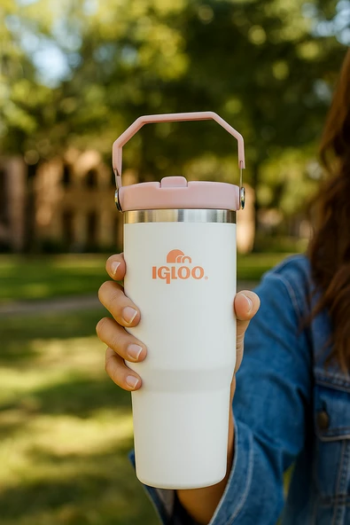 Igloo Powder Çelik Termos 900ml Pembe 12Saat Sıcak/18Saat Soğuk Saklama ürün görseli