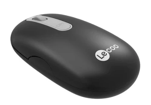 Lenovo Lecoo WS207 Siyah Şarjlı Ergonomik Optik Kablosuz Mouse ürün görseli 1