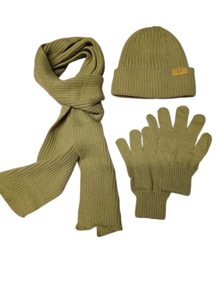 Kitti 9-15 Yaş Erkek Çocuk Atkı Bere Eldiven 3'lü Takım - Resim 4