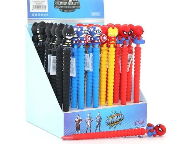 07 Uçlu Karışık Kahraman Figürlü Kalem - 2