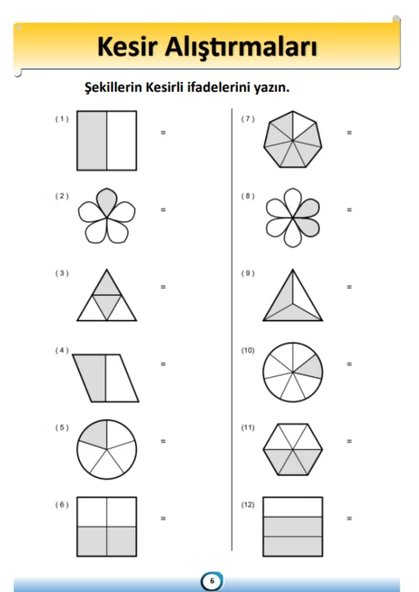 Çocuklara Kesirleri Öğreten Kitap (Spiralli) - 5