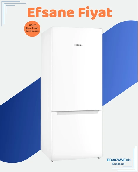 Profilo BD3076WEVN Kombi No Frost Buzdolabı ürün görseli