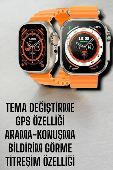 Suya ve Toza Dayanıklı 45 MM Akıllı Saat Bildirim ve Cevapsız Çağrı Görüntüleme - Resim 2