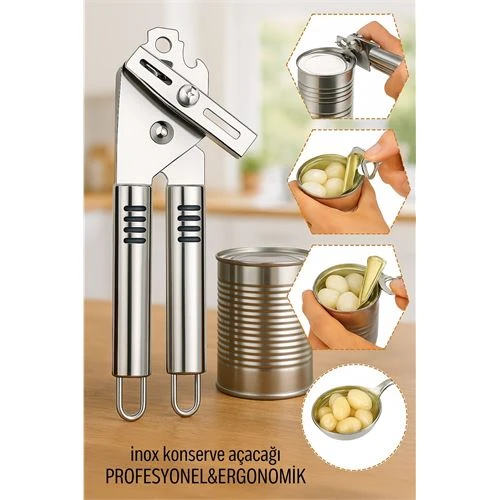 Modacar Inox Çelik Konserve Açacağı - Ergonomik ve Profesyonel Kolay Konserve Açıcı - 1