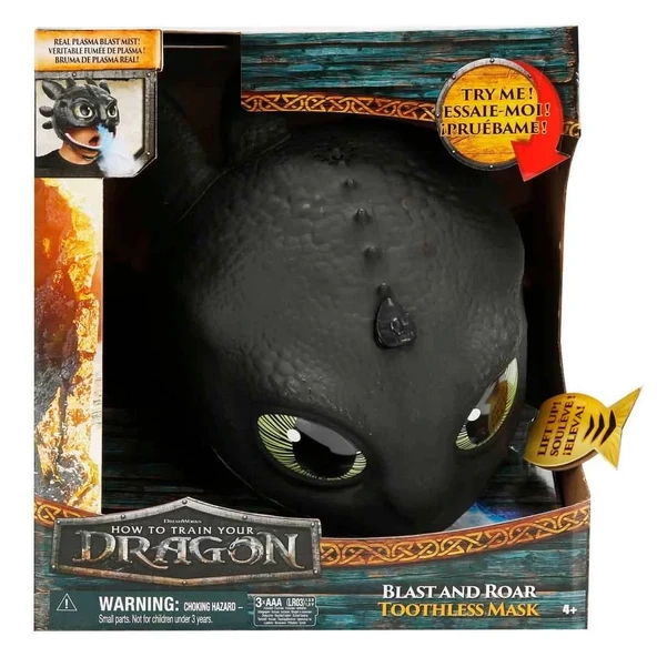 Ejderhayı Nasıl Eğitirsin? Toothless Sesli ve Işıklı Maske 38 cm - 3