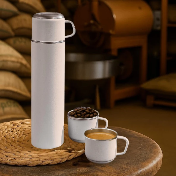 Paslanmaz Çelik  3 Bardaklı Matara Seti-500 ml ürün görseli