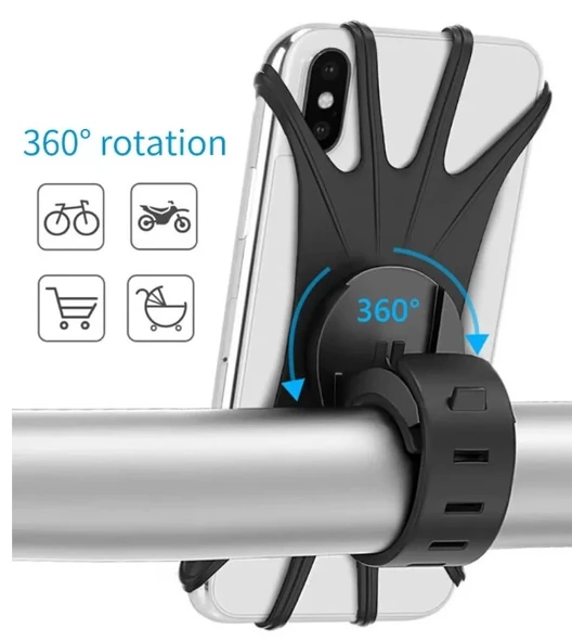 Silikon Esnek Bisiklet Telefon Tutucu - 2