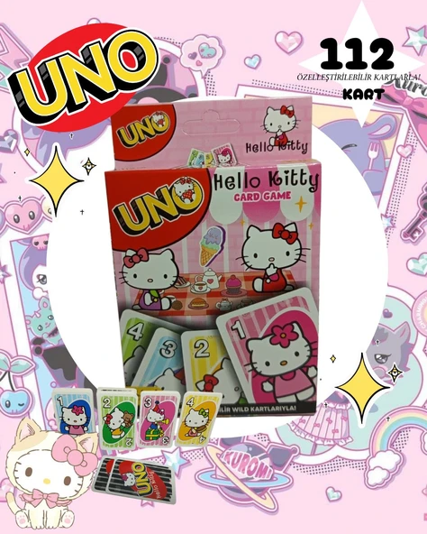 Hello Kitty'li Uno Oyun Kartı ürün görseli