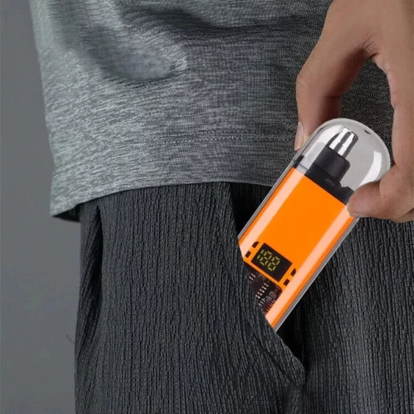 Cep Çakmak Model USB Şarjlı Burun Kulak Yanak Kıl Tüy Temizleme Makinesi - 4