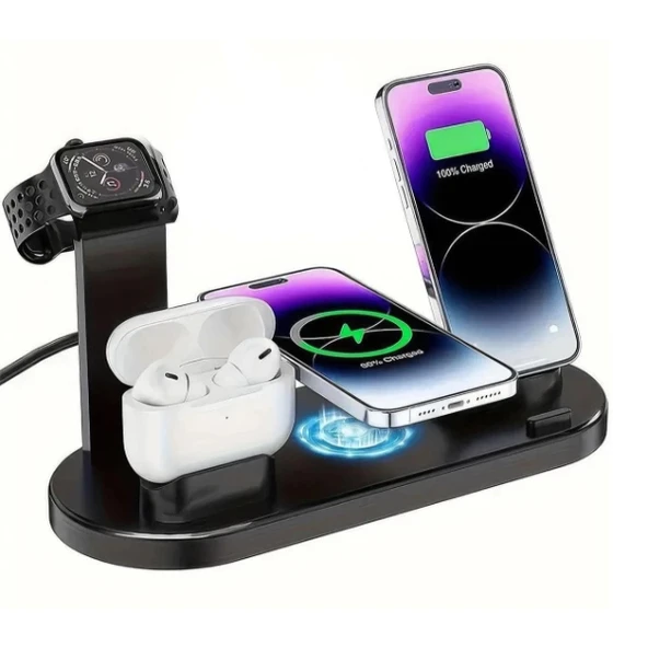 Çok İşlevli Şarj İstasyonu Siyah Renk - 2