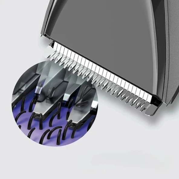 Şarjlı Ayarlanabilir Başlıklı Saç Sakal Traş Makinesi - 3