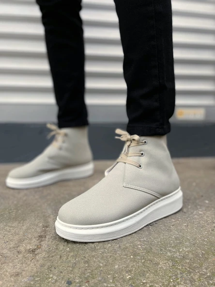 STABLE Bağcıklı Ortopedik Taban Süet Erkek Spor Bot SBT - Gri - 2