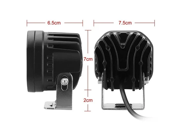 2 Adet 4 Led Sarı Işık Sis Aydınlatma Lambası 40w 12-32 Volt - Resim 4