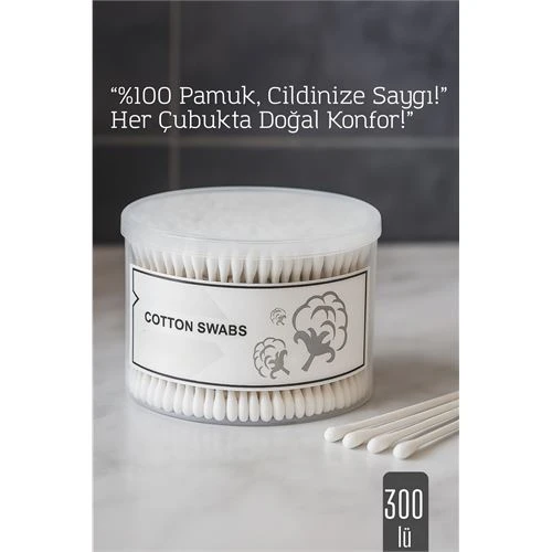 Modacar %100 Pamuk Kulak Çubuğu – 300’lü Paket ürün görseli 1