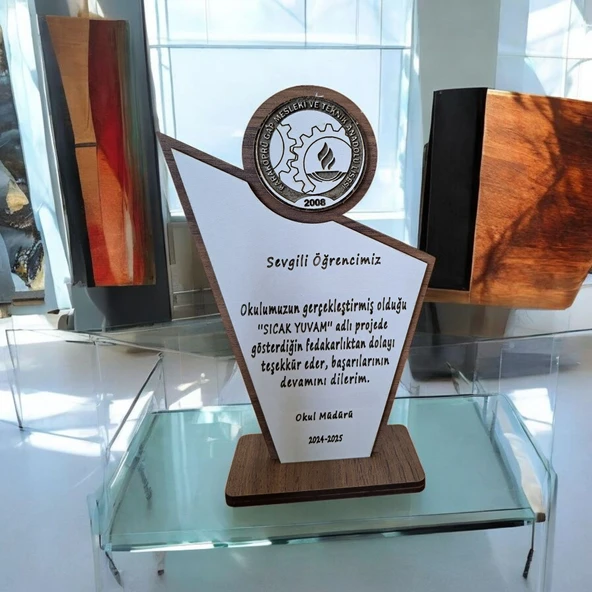 Ahşap Plaket - Öğretmene Plaket - Öğrenciye Plaket-Sınıfa Plaket-