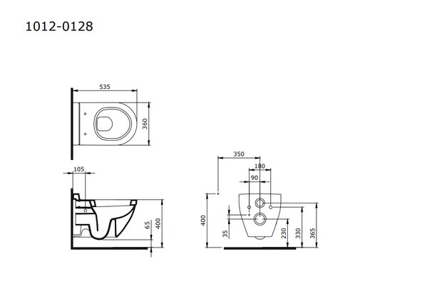 Bocchi Taormina Asma Klozet Mat Somon Kapak Dahil 1012-032-0128 - Resim 2