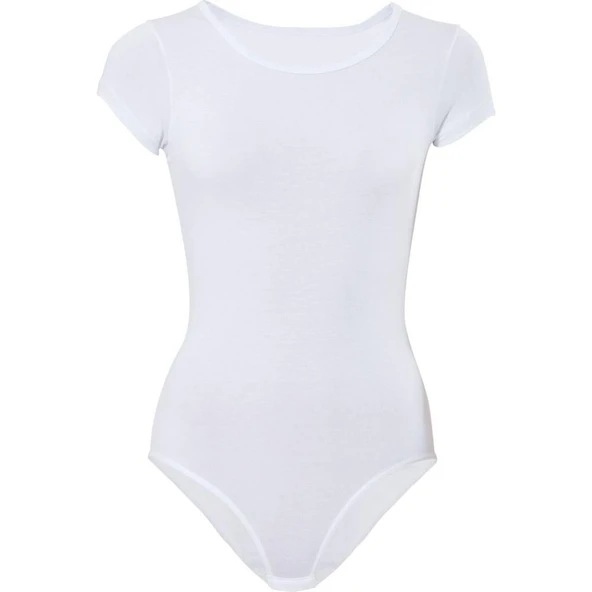 6 Adet Anıt Bayan Likralı Kısa Kollu Kancalı Body 4057 - Resim 2